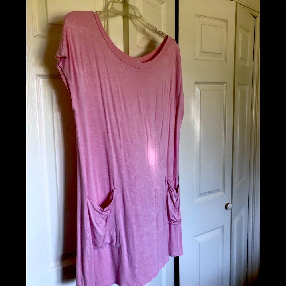 Pink Tunic with Buttons on back